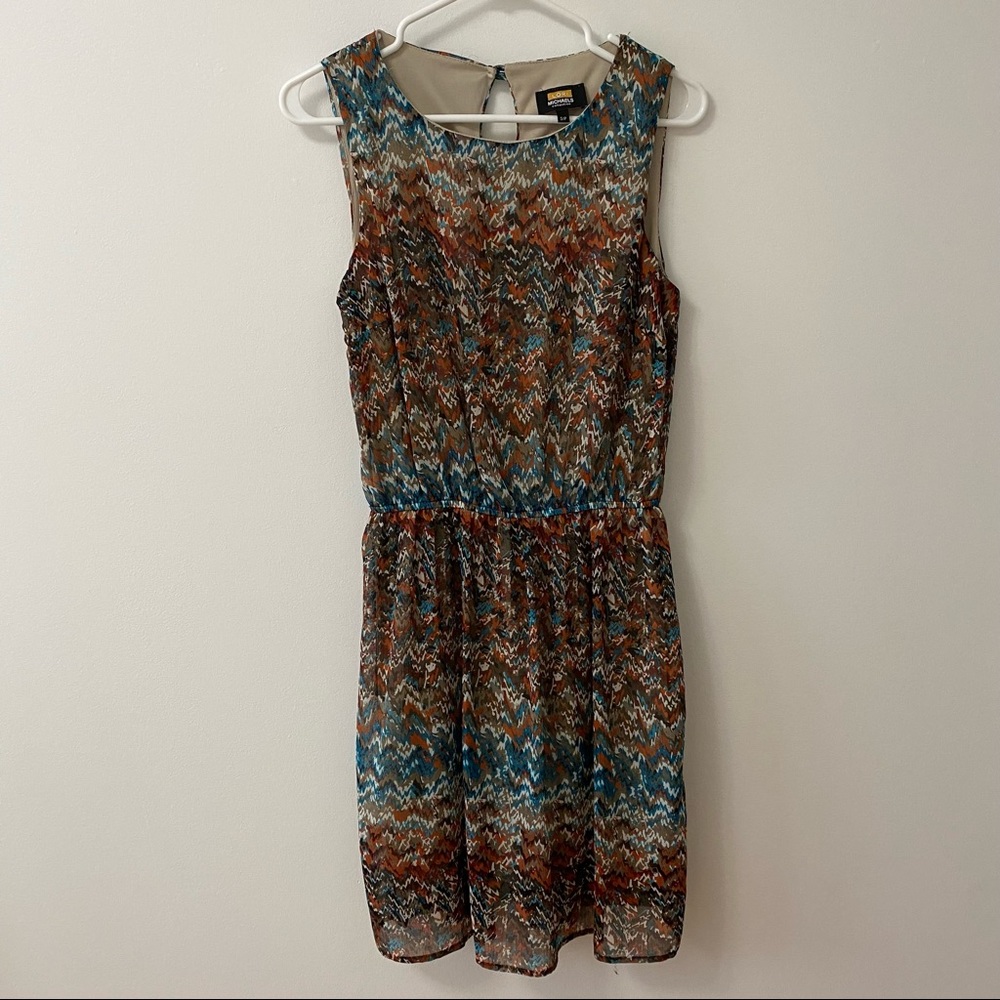 LORI MICHAELS FLARE MINI DRESS
